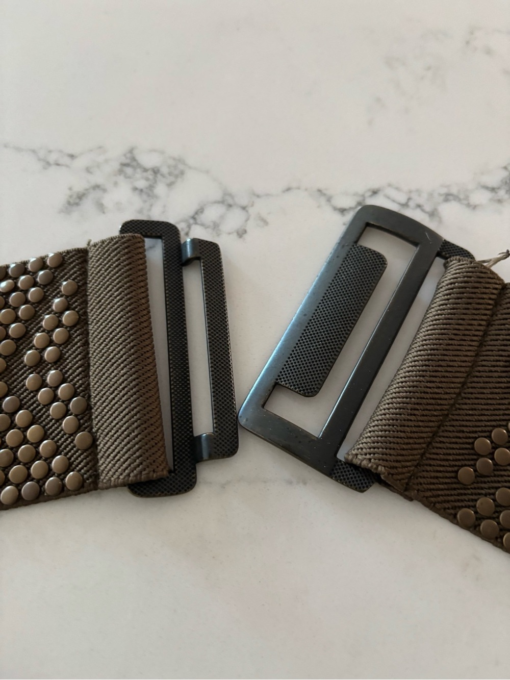 Brown Textured Web Belt with Matte Buckle - Men's - Picture 4 of 5
